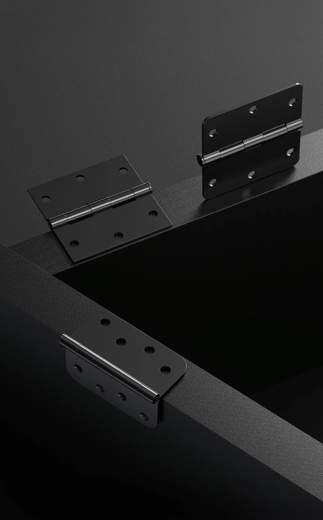 Black door hinges