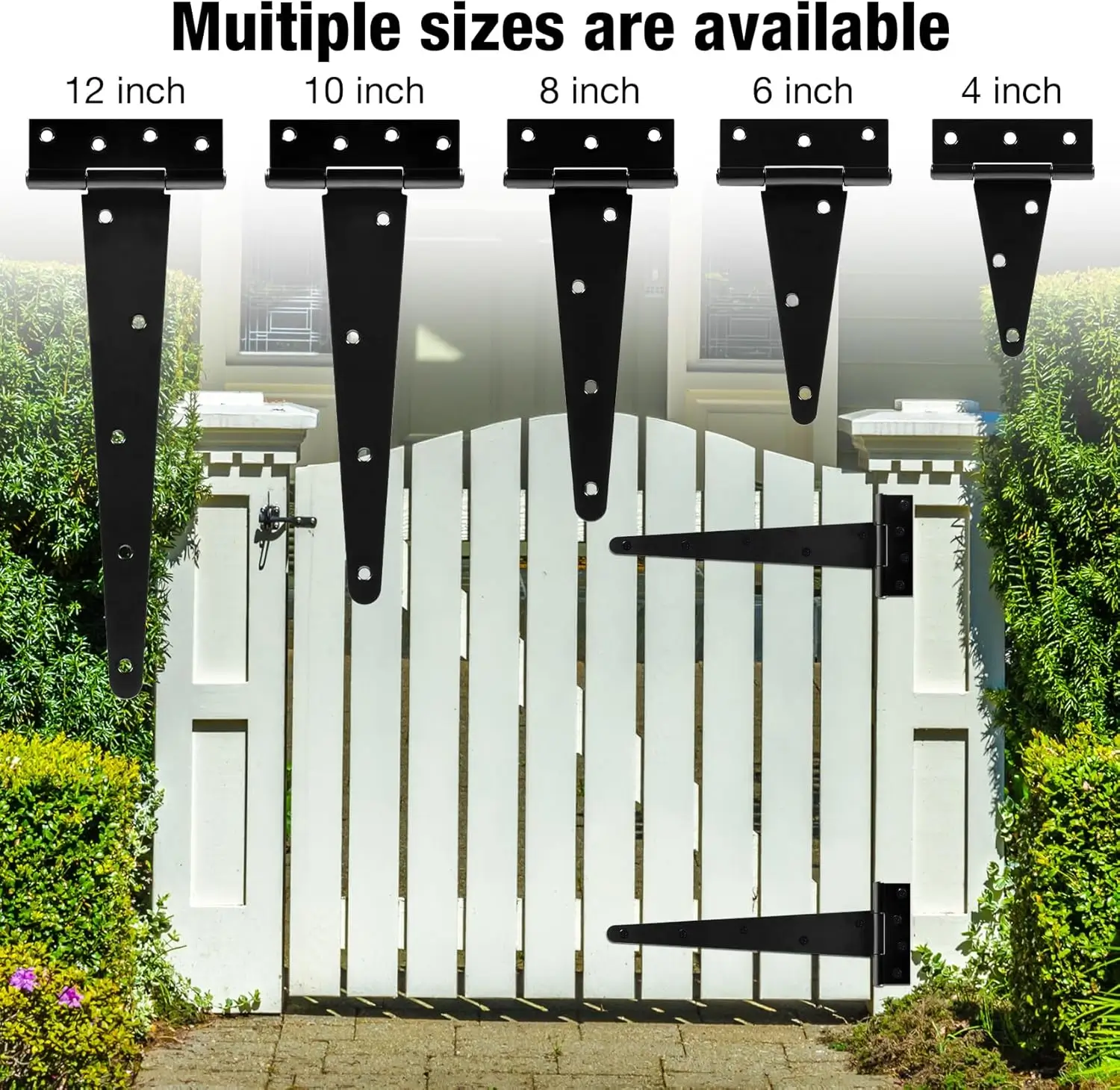 12 Inch Heavy Duty Gate T Hinges Multiple sizes