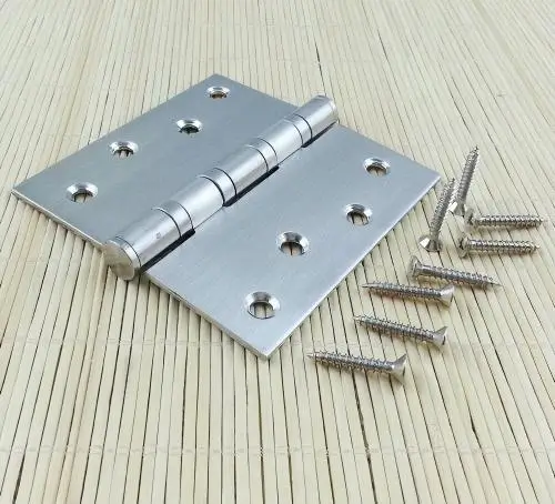 4.5" Stainless Steel Ball Bearing Door Hinges - 2Pack photo review