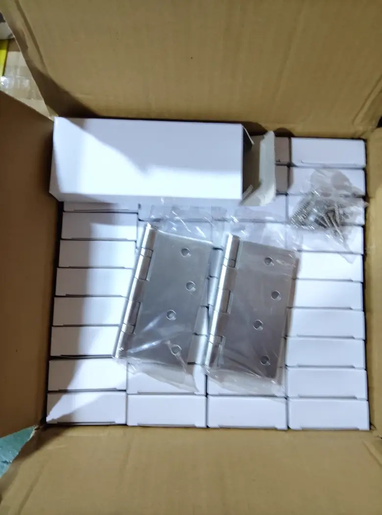 4" Square x 5/8"R Stainless Steel Ball Bearing Door Hinges - 3Pack photo review