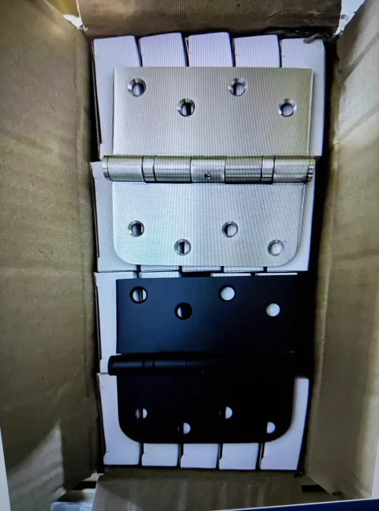 4" Square x 5/8"R Stainless Steel Ball Bearing Door Hinges - 3Pack photo review